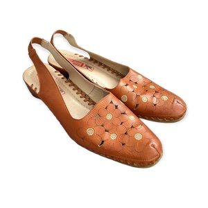 Pikolinos Floral Slingback Leather Heels—41